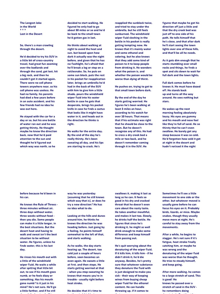 Longest Joke in The World PDF Dune Snake