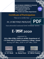 Certificate of Participation: Dr. Surendra Prakash Gupta