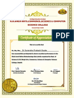 Certificate For State Level Biotechnology