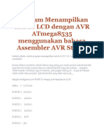 Program Menampilkan Text Ke LCD Dengan AVR ATmega8535 Menggunakan Bahasa Assembler AVR