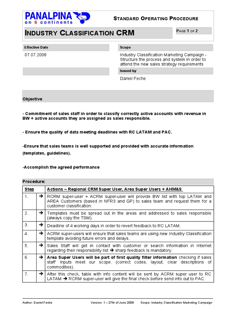CRM Industry Classification | PDF | Customer Relationship Management ...