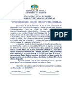 Entrega de veículo apreendido pela polícia no Namibe