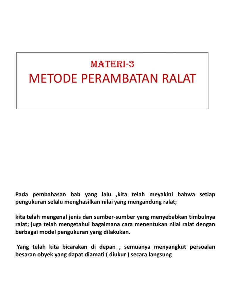 Rumus Perambatan Ralat Pengukuran | PDF