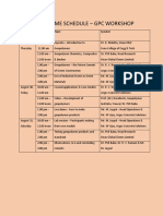 Programme Schedule
