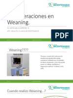 Consideraciones en el proceso de weaning