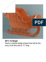 #P11-16 Sleigh: Here's A Festive Sleigh Project That Will Be The Envy of All Who See It! 11" Long