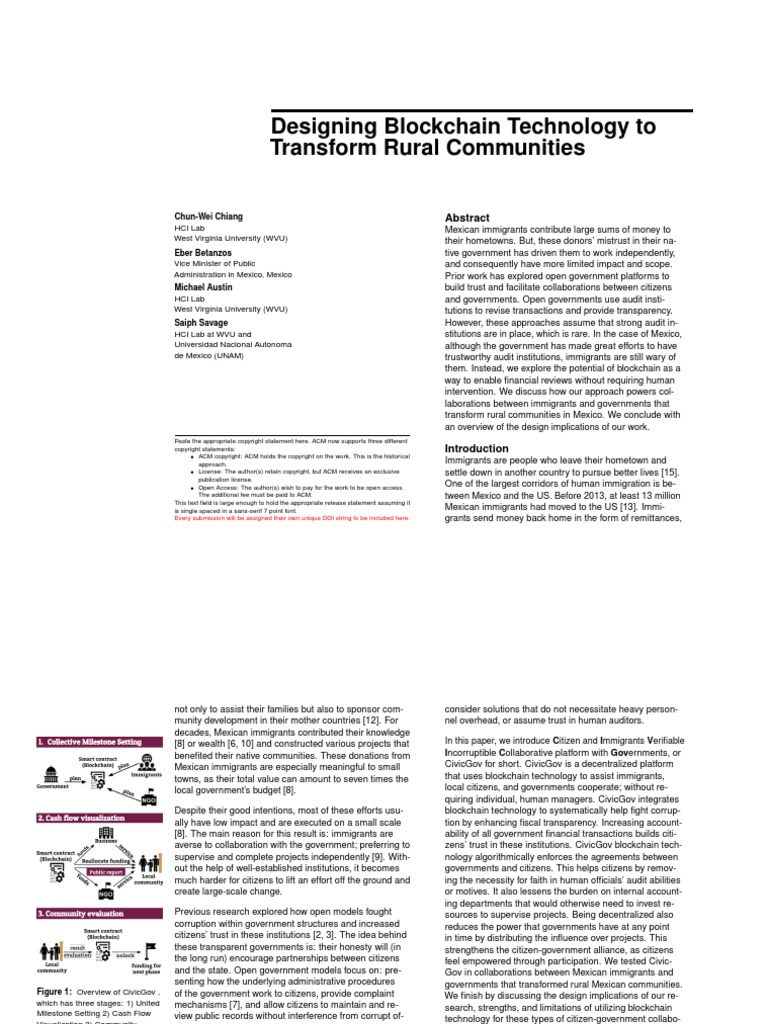 Designing Blockchain Technology To Transform Rural Communities | PDF ...