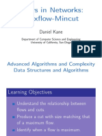 Flows in Networks: Maxflow-Mincut: Daniel Kane
