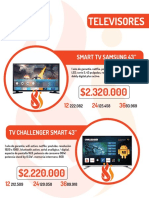Televisores 43-55 pulgadas 4K y Smart bajo $3.000.000