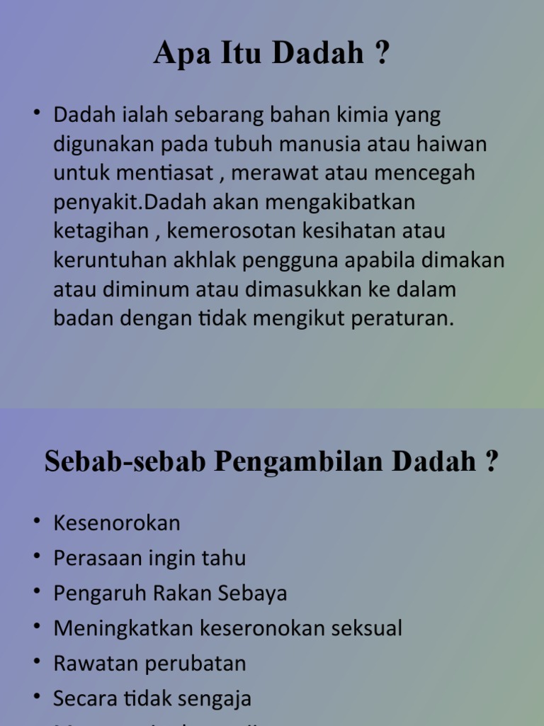 Apa Itu Dadah Pdf
