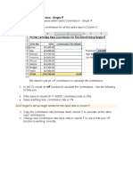 I. Sales Commission - Single IF: We Need To Use An IF Commission To Calculate The Commission