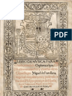 FUENLLANA, Miguel de - LIBRO DE MVSICA para Vihuela, Intitulado Orphenica Lyra (Sevilla, 1554) (Facsimile Music Source)