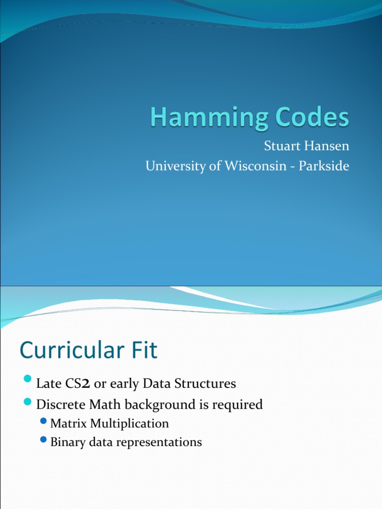 Stuart Hansen University of Wisconsin - Parkside | PDF | Teaching ...