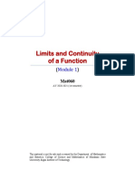 Module 1 Limits and Continuity