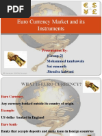 Euro Currency Market and Its Instruments: Presentation by