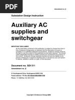 Auxiliary AC Supplies and Switchgear: Substation Design Instruction