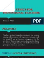 Code of Ethics For Professional Teachers