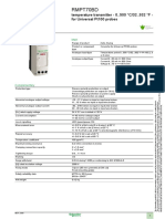 Pt100 temperature transmitter data sheet