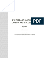 Expert Panel ON Diversion Planning AND Implementation: Report #1