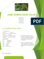 Jamu Serbuk Daun Salam Dan Evaluasinya