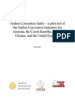 Aarhus Convention Index-A Pilot Test of The Aarhus Convention Indicators For Armenia, The Czech Republic, Serbia, Ukraine, and The United Kingdom