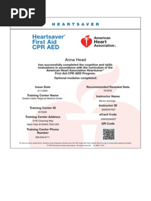 cpr certification card