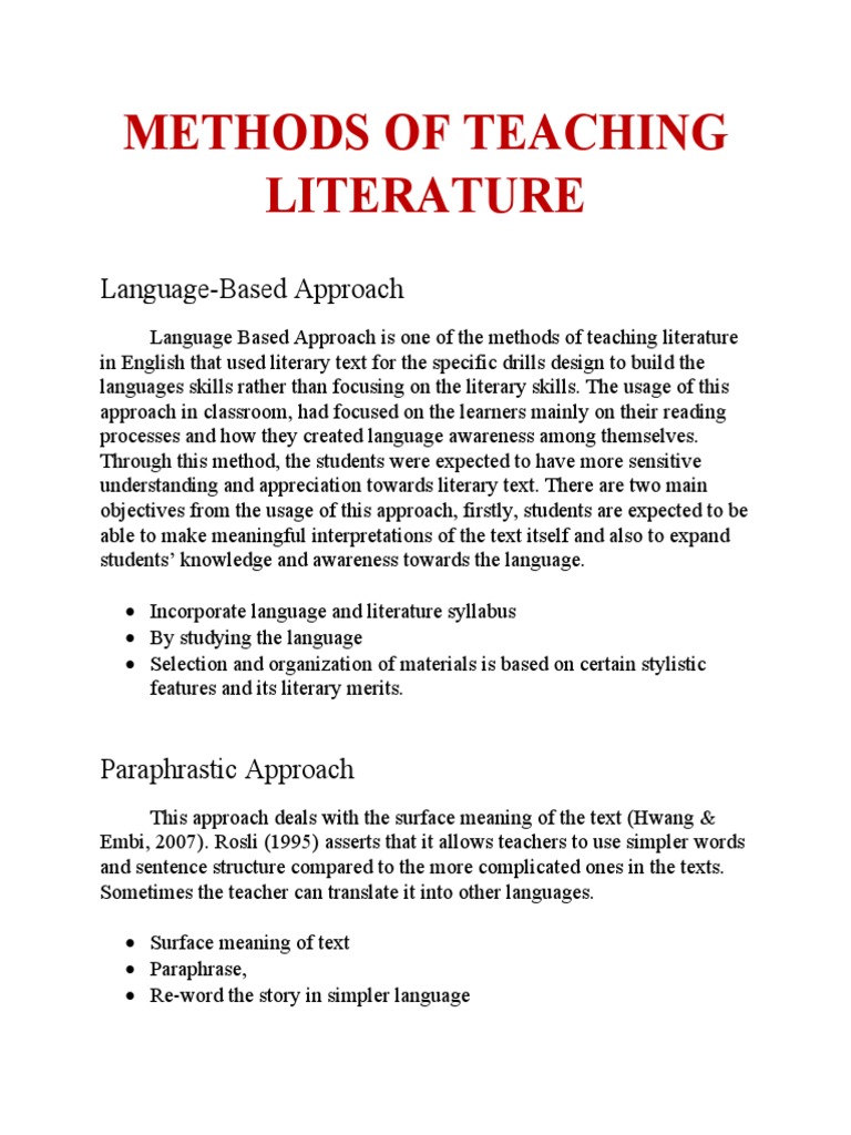 methods-of-teaching-literature-pdf-literary-criticism-knowledge
