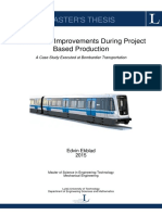 Master'S Thesis: Continuous Improvements During Project Based Production