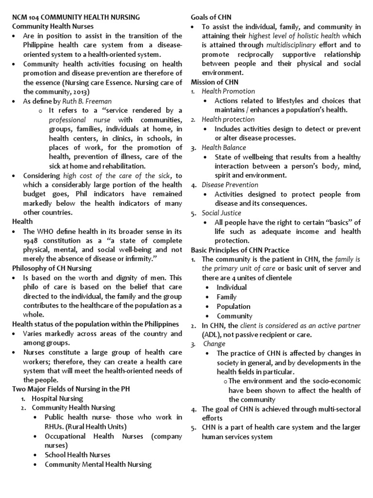 Community Health Nursing in the Philippines | PDF | Nursing | Community