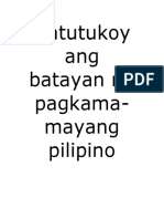 Natutukoy Ang Batayan NG Pagkama-Mayang Pilipino