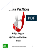 Baldrige, Shingo, and QPIC's Measure What Matters (MWM)