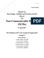 Group Work Report on NCD KAP Survey