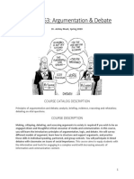 Argumentation and Debate Syllabus Underg PDF