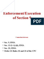 Enforcement/Execution of Section 9
