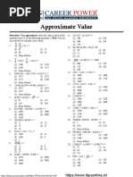 Approximate Value: Directions: What Approximate Value Will Come in Place of The