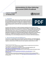 Key Planning Recommendations for Mass Gatherings in the Context of the Current COVID-19 Outbreak