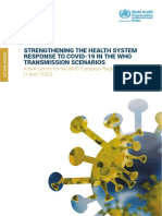 Strengthening The Health System Response To COVID-19 in The WHO Transmission Scenarios - Action Points - Action Points For The WHO European Region