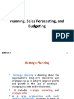Planning, Sales Forecasting, and Budgeting: SDM-Ch.3 1