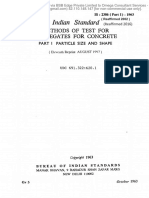 Indian Standard: Methods of Test For Aggregates For Concrete