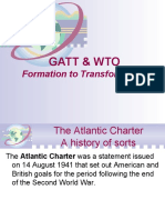 Gatt & Wto: Formation To Transformation