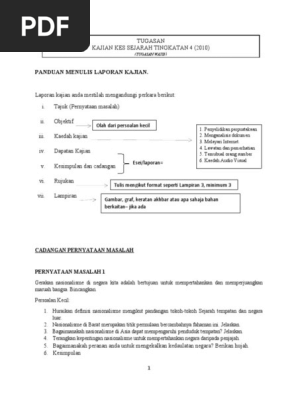 Panduan Menulis Laporan Kajian Kes Tingkatan 4 Pdf