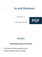Society and Business: Session 11 Salamah Ansari
