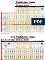 Printer-Friendly Caltrain Schedule: PM AM