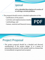 Project Proposal: Activities Aimed at Solving A Certain Problem