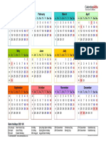 Calendar 2021 Landscape Year at A Glance in Colour