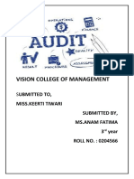 Vision College of Management: Submitted To