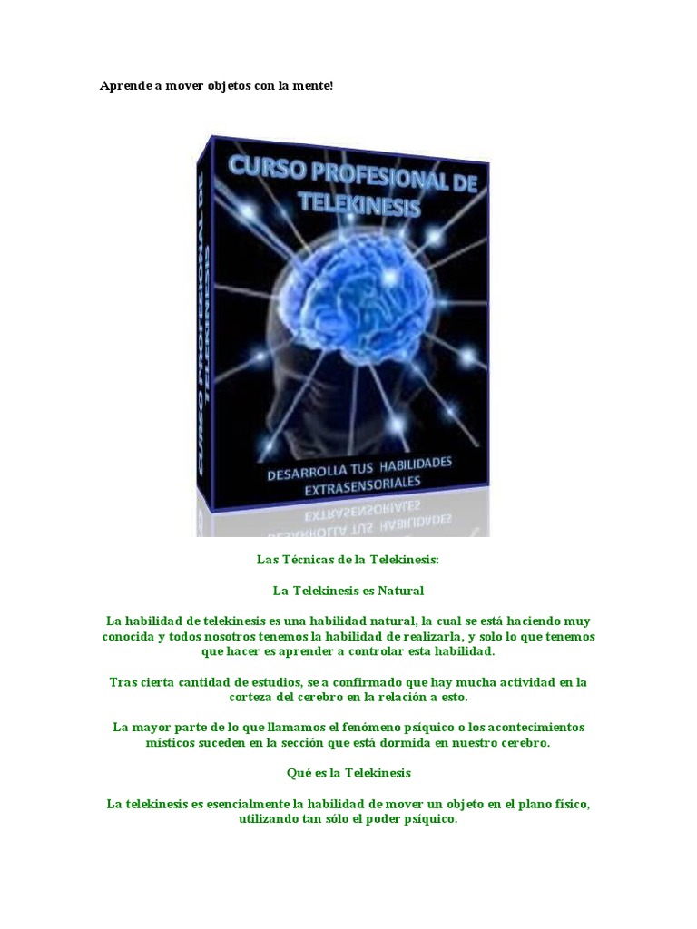 Aprende A Mover Objetos Con La Mente PDF