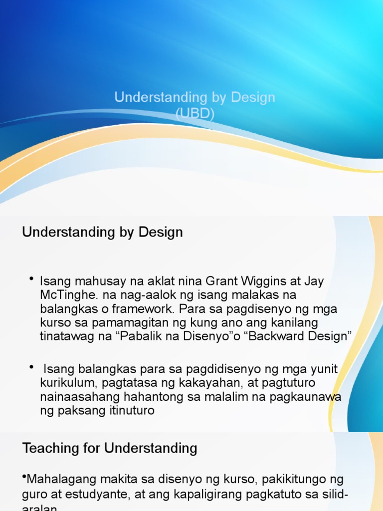 Understanding by design pdf