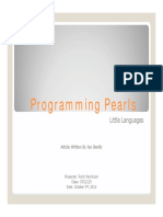 Programming Pearls