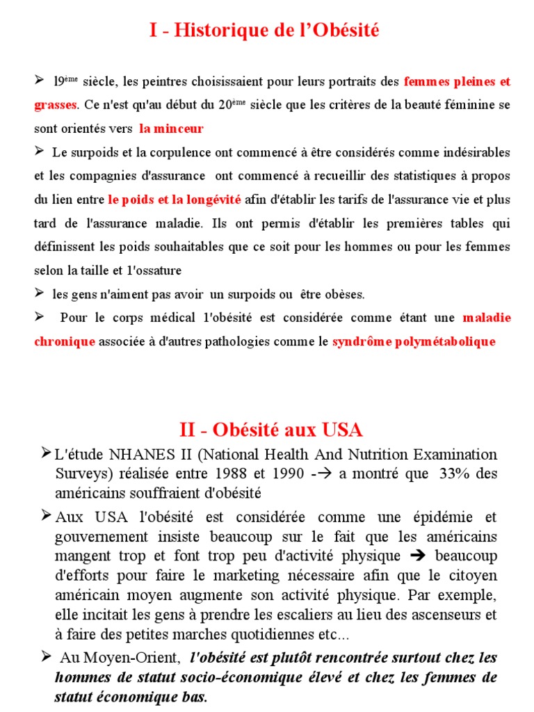 Obesite Cours 5Eme | Pdf | Adipocyte | Leptine